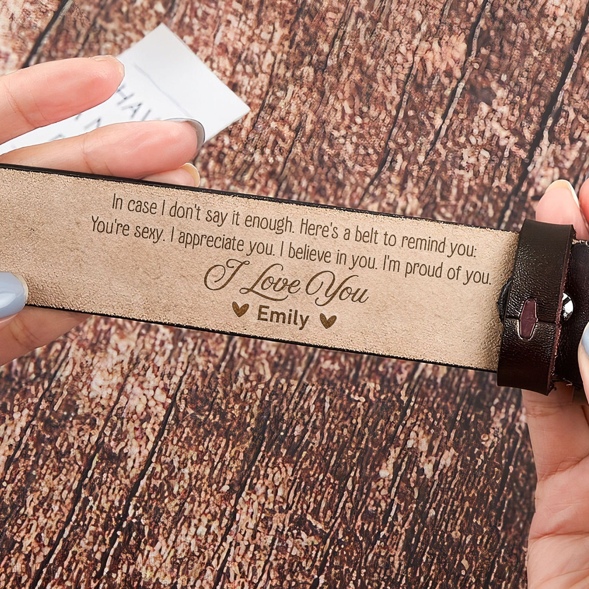 To Husband_ Boyfriend I_M Proud Of You Personalized Engraved Leather