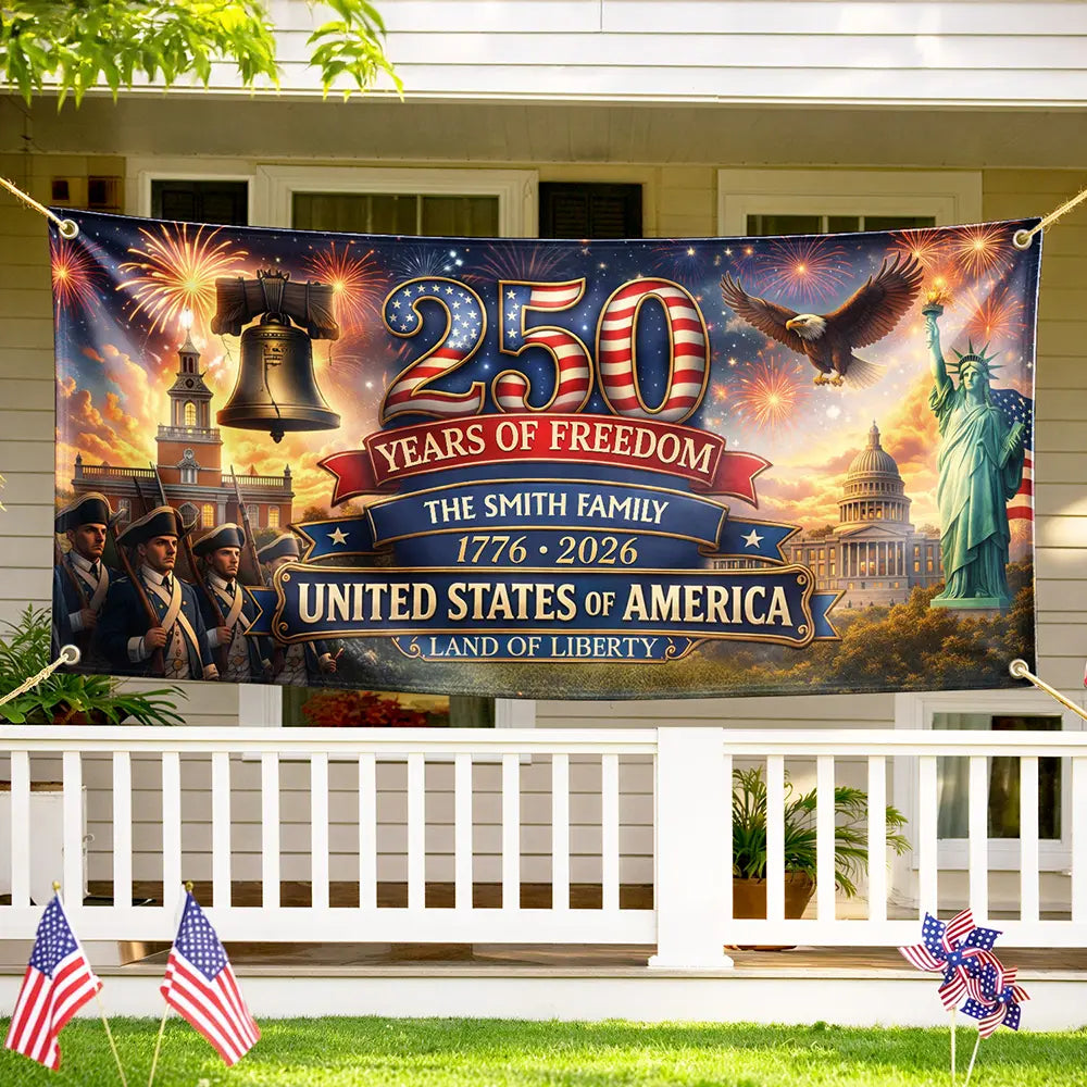 USA250thAnniversaryLandOfLiberty PersonalizedHorizontalBanner DH352 CLA2678 mkdef