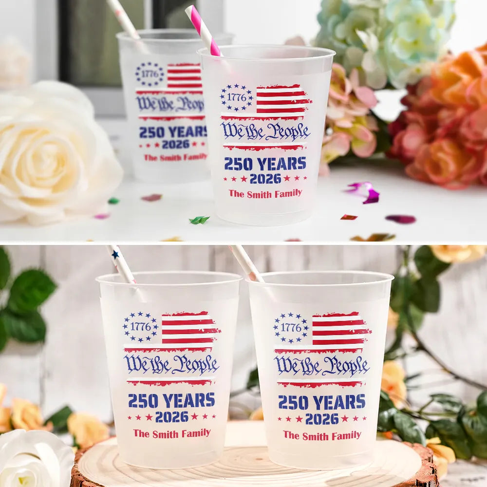 WeThePeople250Years1776 PersonalizedFrostedCups VN030 NAH5888 MK4