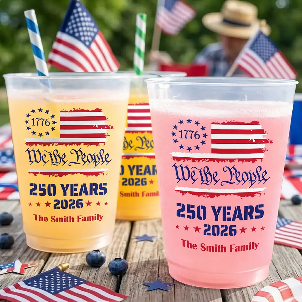 WeThePeople250Years1776 PersonalizedFrostedCups VN030 NAH5888 MKDEF