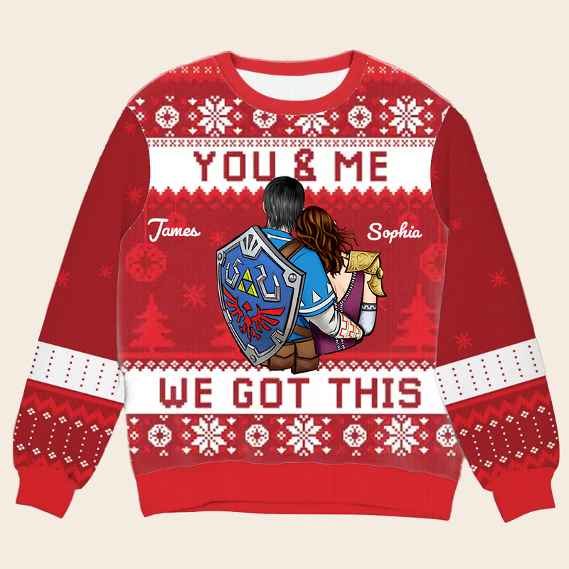 YouAndMeWeGotThis PersonalizedCustomUglySweaterZelda ChristmasGiftForCouple_Wife_Husband_FamilyMembers1