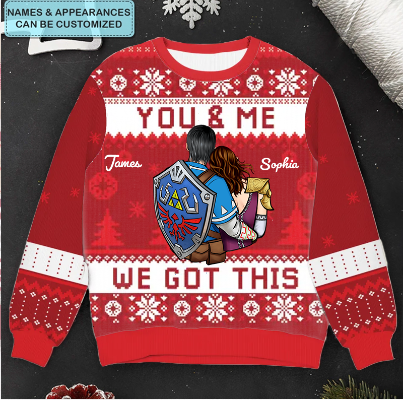 YouAndMeWeGotThis PersonalizedCustomUglySweaterZelda ChristmasGiftForCouple_Wife_Husband_FamilyMembers2