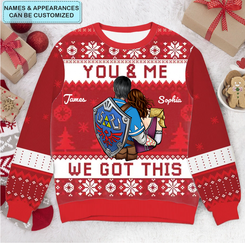 YouAndMeWeGotThis PersonalizedCustomUglySweaterZelda ChristmasGiftForCouple_Wife_Husband_FamilyMembers3