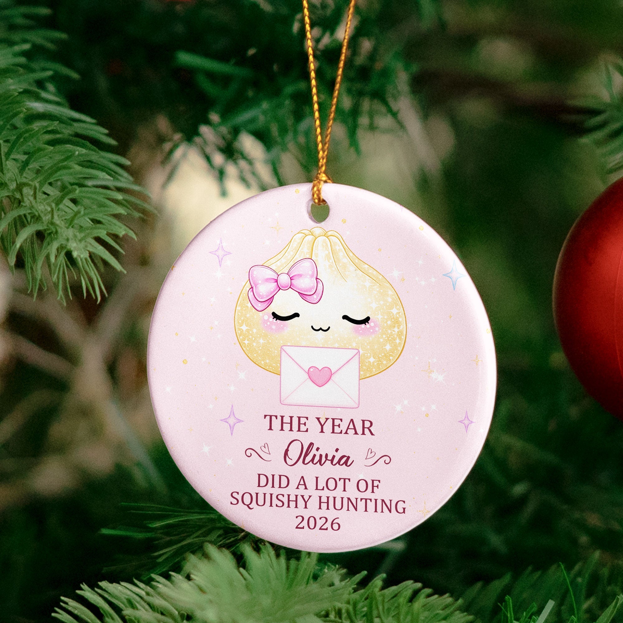 cute gift for kids 2026 cute dumpling squishy hunter personalized ornament 3