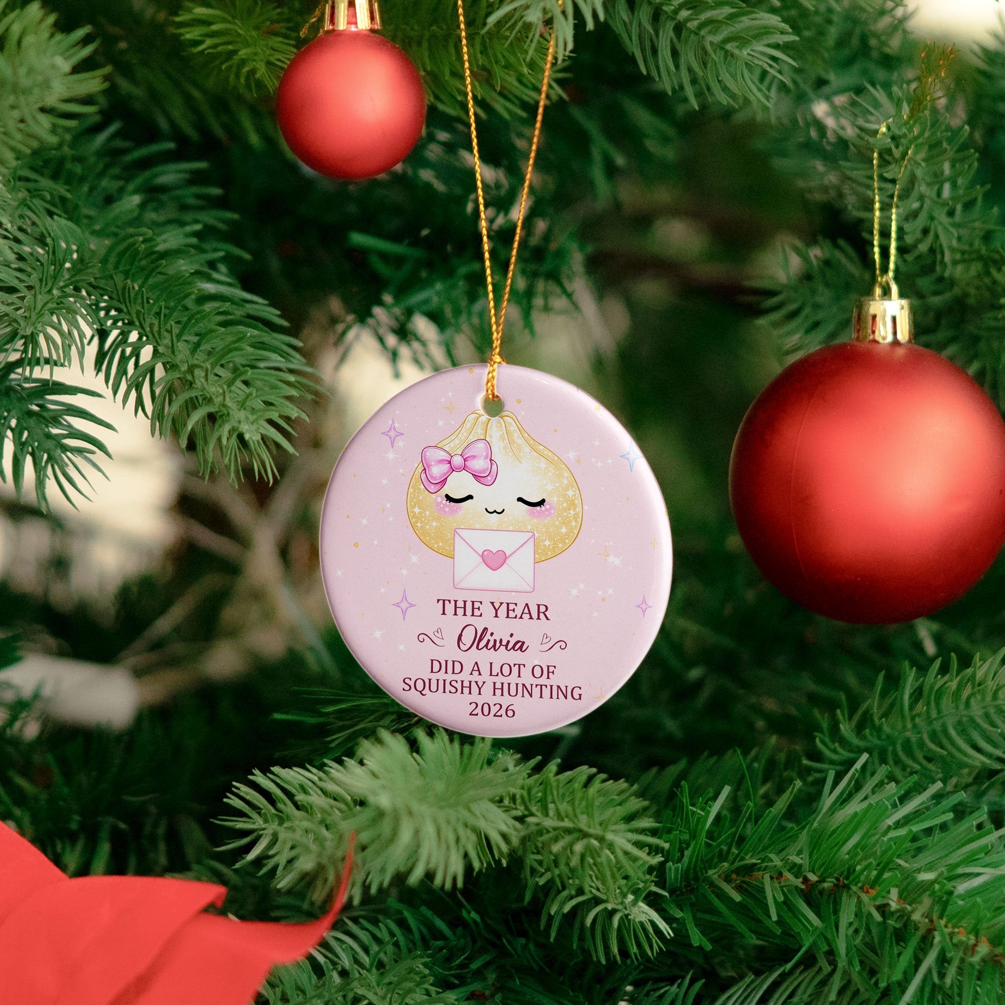 cute gift for kids 2026 cute dumpling squishy hunter personalized ornament 4