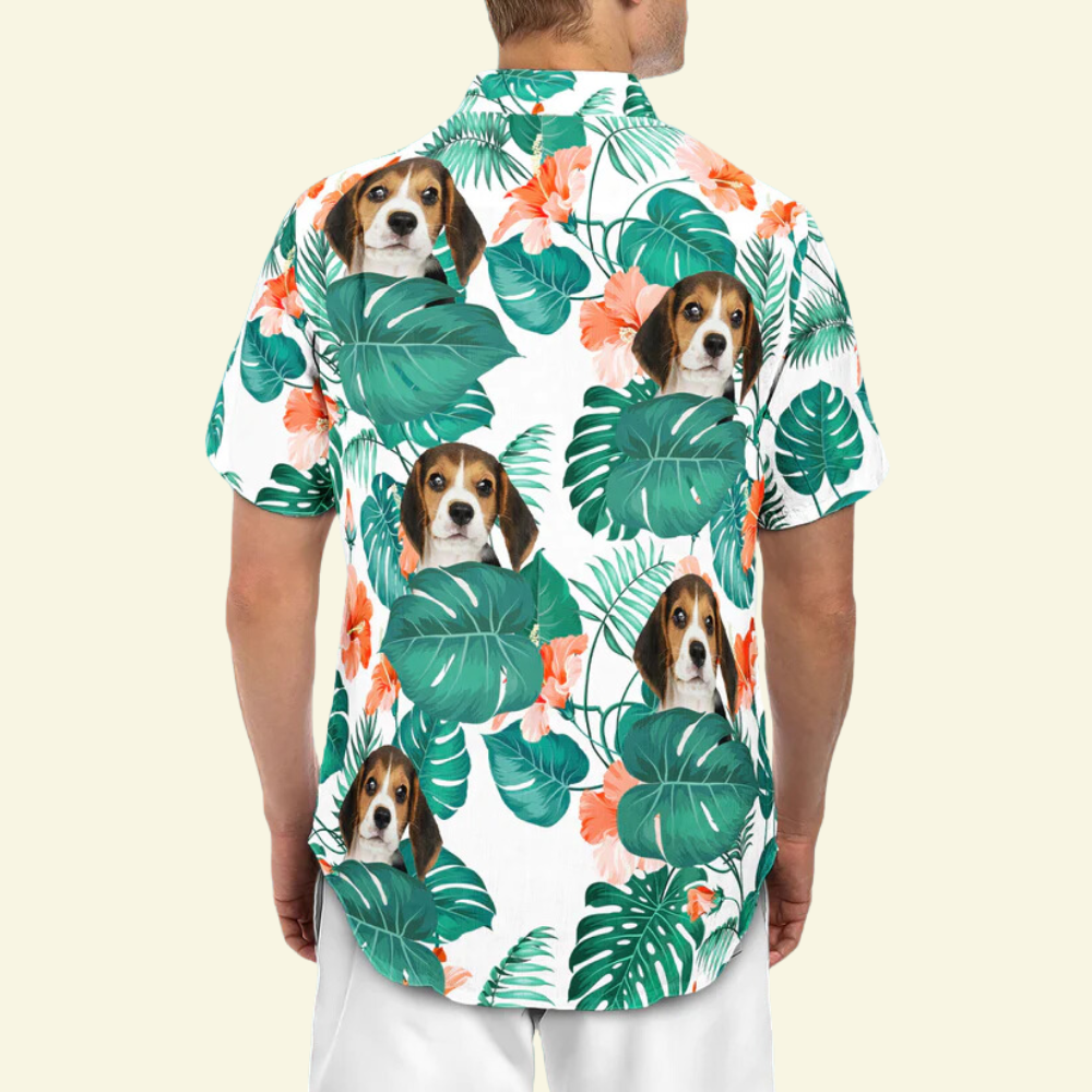 familystore upload photo dog men s hawaiian shirt k228 hn590