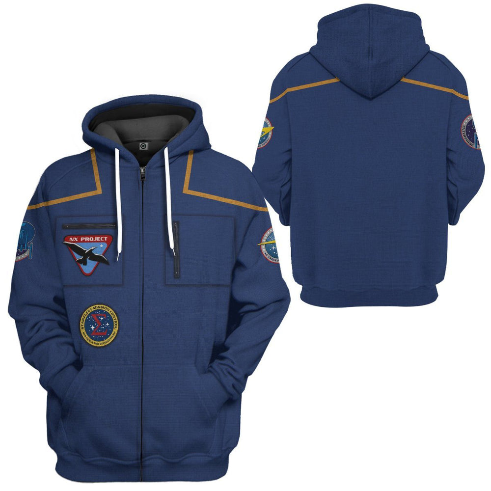 gearhuman 3d star trek jonathan archer custom hoodie apparel gw21095 3d apparel 694231
