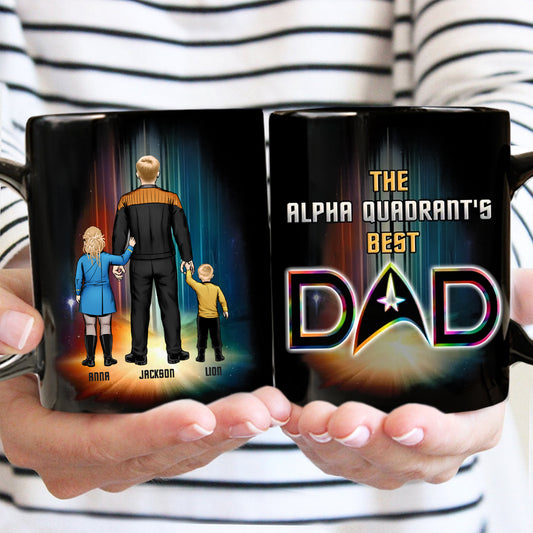The Alpha Quadrant Best Dad - Gift For Daddy - Personalized Black Mug - CL22 NA94