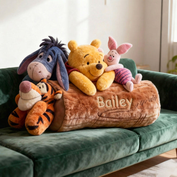 DSNY Honey Bear With Friends - Personalized Custom Shaped Pillow - Gift For Kids, Movie Fans HH01