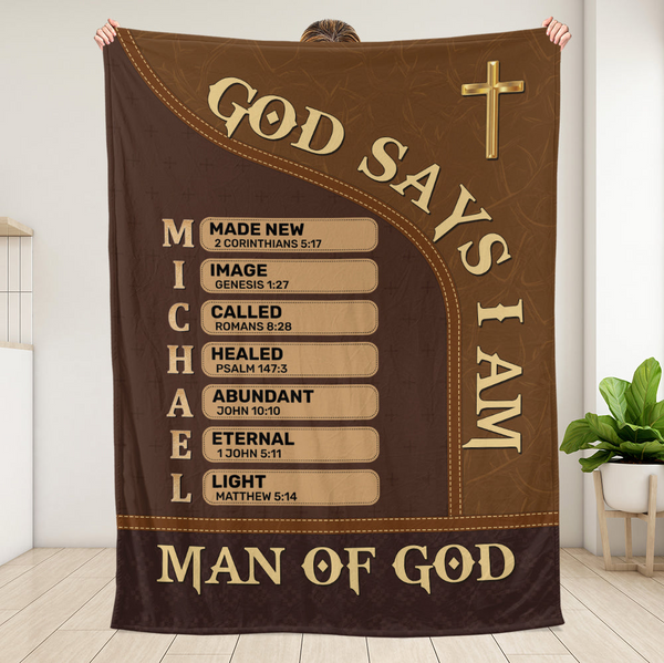 Man Of God - Personalized Blanket - Gift For Him HL128
