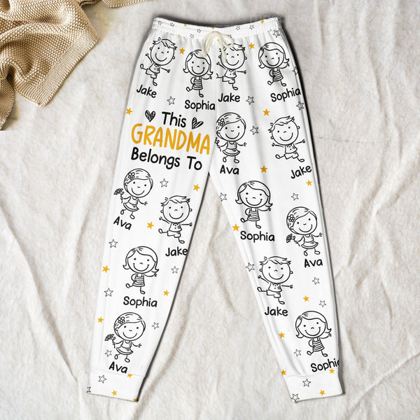 This Grandpa Grandma Belongs To Kids - Personalized Sweatpants - Christmas Gift For Family HH01