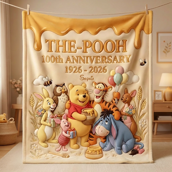 DSNY Honey Bear 100th Anniversary - Personalized Blanket - Gift For Fan Movies HH01