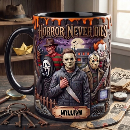 Horror Never Dies - Personalized Magic Coffee Mug - Halloween Gift For Fan Movies HH01