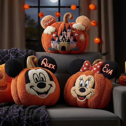 MkMo Magic Mouse And Pumpkin - Personalized Custom Shaped Pillow - Gift For Halloween