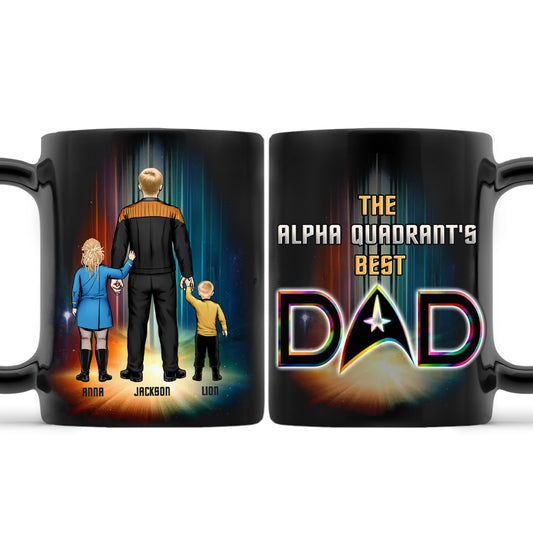 The Alpha Quadrant Best Dad - Gift For Daddy - Personalized Black Mug - CL22 NA94
