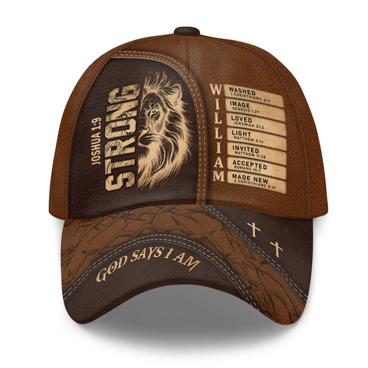 God Says I Am Strong - Personalized Classic Cap