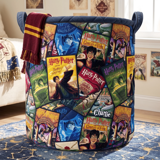 HaPo Magic Journey - Personalized Quilted Laundry Basket - Gift For Fan Movies HH01