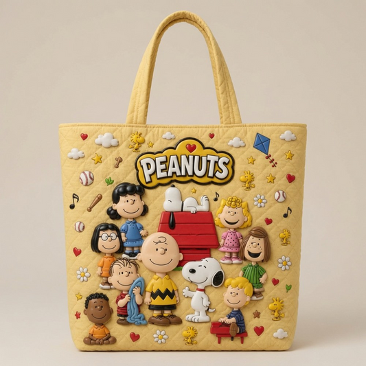 Penu Nutty Gang With Friends - Personalized Quilted Tote Bag - Gift For Her