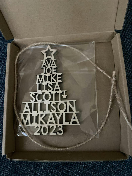 Review by Isabella Cooper - Our Family 2024 Christmas Tree - Gift For Family - Personalized Wood Ornament - NA94