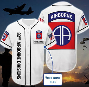Veteran 82nd Airborne Divisions Colorfull - Personalized Baseball Jersey Shirt