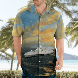 Us Navy Uss Coronado (Lcs-4) 4Th Of July Hawaiian Shirt