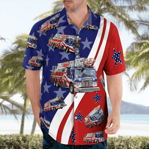 Napa Fire Department 4Th Of July Hawaiian Shirt