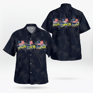 Pennsylvania, Fort Washington Fire Company 4Th Of July Hawaiian Shirt