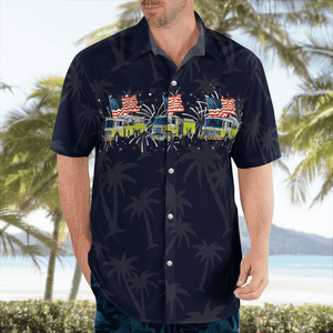 Pennsylvania, Fort Washington Fire Company 4Th Of July Hawaiian Shirt