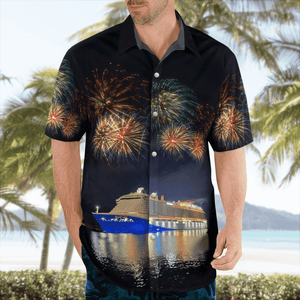 Us Cruise Mardi Gras 4Th Of July Hawaiian Shirt