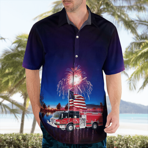 Westmont, Illinois, Westmont Fire Department, 4Th Of July Hawaiian Shirt