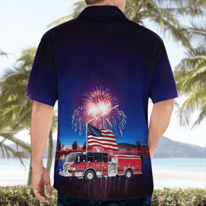 Westmont, Illinois, Westmont Fire Department, 4Th Of July Hawaiian Shirt