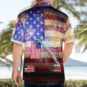 Belfry Volunteer Fire Department Belfry, Kentucky 4Th Of July Hawaiian Shirt