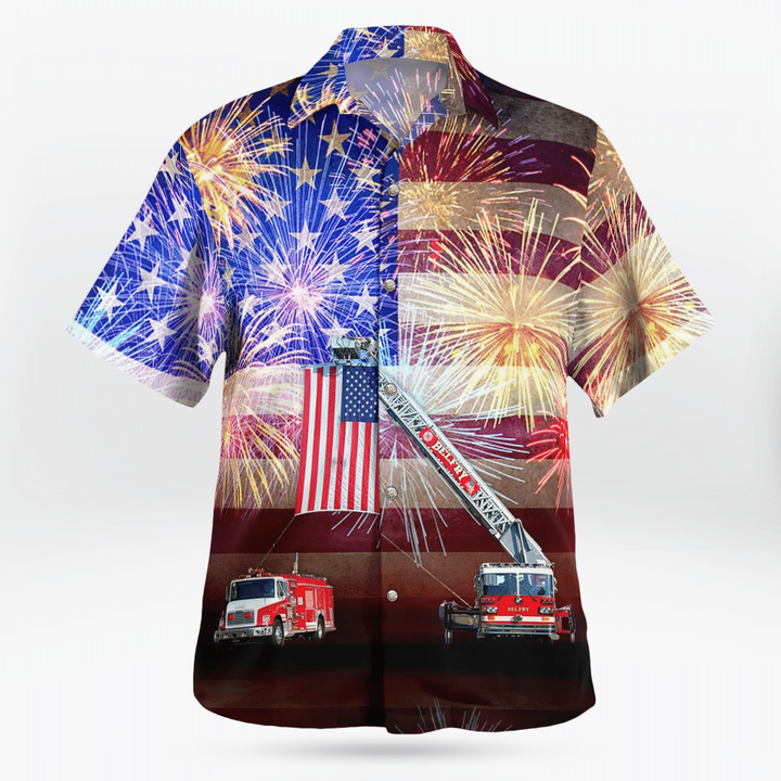 Belfry Volunteer Fire Department Belfry, Kentucky 4Th Of July Hawaiian Shirt