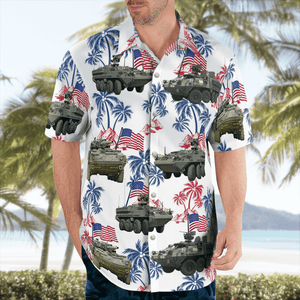 Us Army Stryker Tank 4Th Of July Hawaiian Shirt