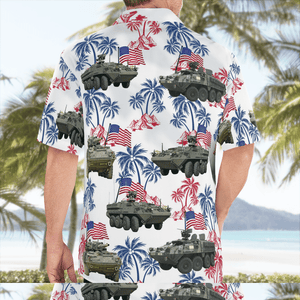 Us Army Stryker Tank 4Th Of July Hawaiian Shirt