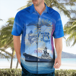 Us Navy Uss Iowa (Bb-61) 4Th Of July Hawaiian Shirt