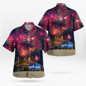 Town Of Abingdon, C-Trans Medical Services, 4Th Of July Hawaiian Shirt