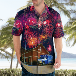 Town Of Abingdon, C-Trans Medical Services, 4Th Of July Hawaiian Shirt