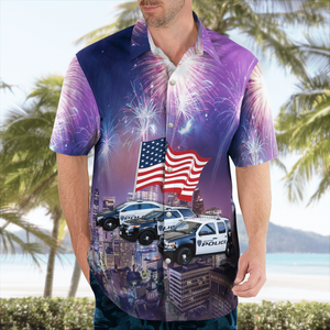 Houston, Texas, Houston Police Department, 4Th Of July Hawaiian Shirt