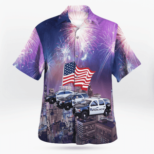 Houston, Texas, Houston Police Department, 4Th Of July Hawaiian Shirt