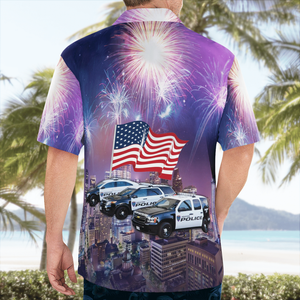 Houston, Texas, Houston Police Department, 4Th Of July Hawaiian Shirt