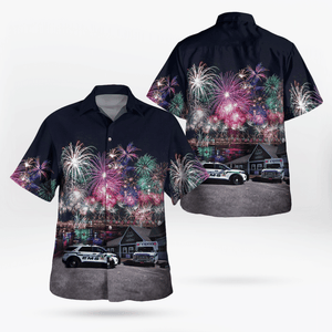 Mount Sinai, New York, Port Jefferson Ems, 4Th Of July Hawaiian Shirt