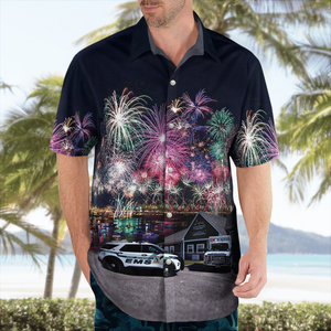 Mount Sinai, New York, Port Jefferson Ems, 4Th Of July Hawaiian Shirt