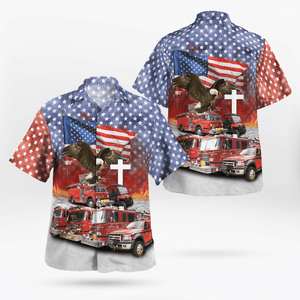 Lake Bluff, Illinois, Lake Bluff Fire Department, 4Th Of July Hawaiian Shirt