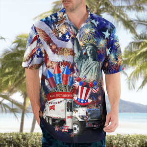 Rumpke Waste & Recycling, 4Th Of July Hawaiian Shirt