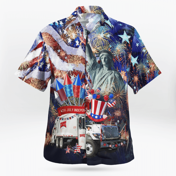 Rumpke Waste & Recycling, 4Th Of July Hawaiian Shirt