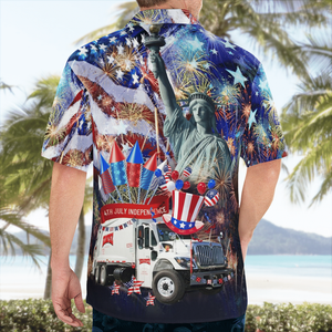 Rumpke Waste & Recycling, 4Th Of July Hawaiian Shirt