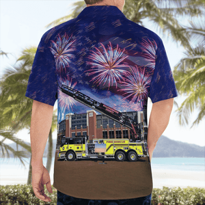 Tampa, Florida, Hillsborough County Fire Rescue, 4Th Of July Hawaiian Shirt
