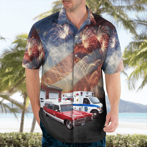 4Th Of July Washington Ambulance Hawaiian Shirt