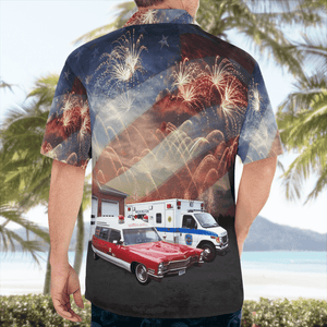4Th Of July Washington Ambulance Hawaiian Shirt